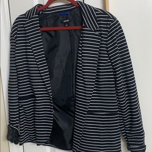 Black and white blazer